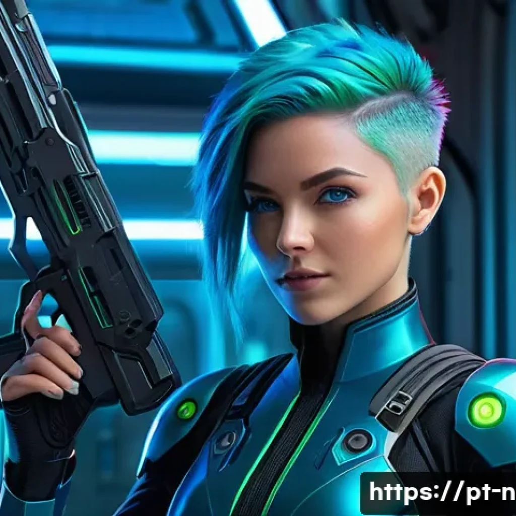 승리의여신 니케 신규 캐릭터 개발 과정 - **Prompt:** A vibrant and optimistic Nikke character in a futuristic concept art style. She has shor...