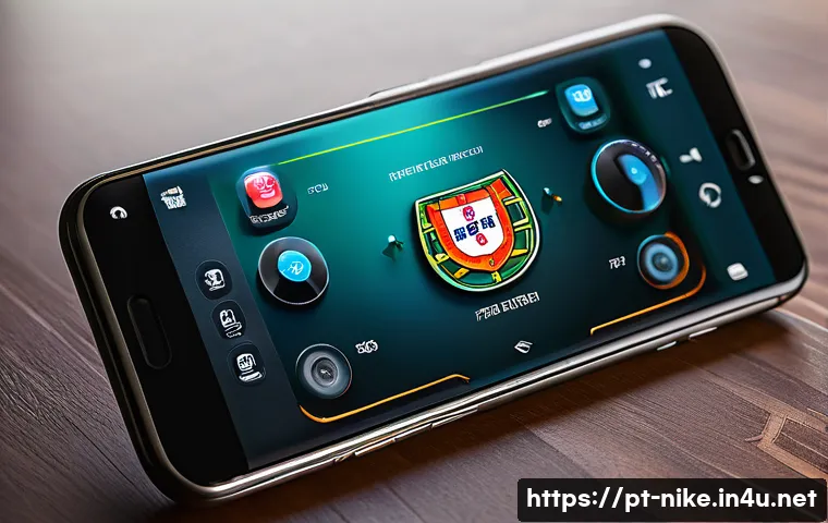 승리의여신 니케 최적의 게임 설정 - A detailed digital illustration of a smartphone gaming setup focused on optimizing game performance ...
