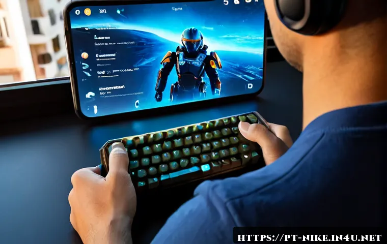Home 30 승리의여신 니케 핫픽스 주요 사항 - Photorealistic Portuguese mobile gamer at a clean Lisbon apartment desk, carefully reviewing a futur...
